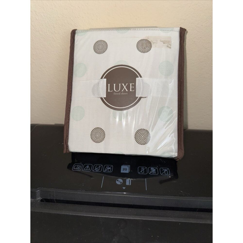 NWT Luxe 100% Cotton Pink Brown Dot Detailed Crib Sheet T-0002